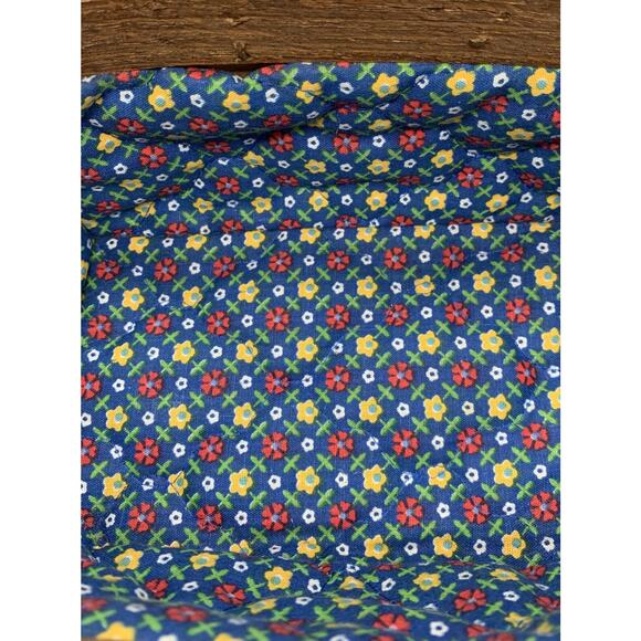 Vintage Hand Painted Signed Basket Purse Girl Ice Skating 8” x 5.75” Lined - Picture 8 of 9